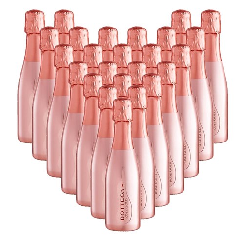 Case of 24 Bottles of Mini Bottega Rose 20cl – Perfect for Parties or Giveaways